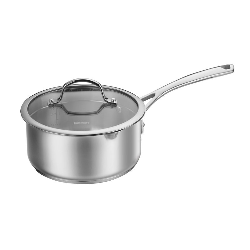 Cuisinart 2 qt. NonStick Stainless Steel Saucepan with Lid & Reviews Wayfair